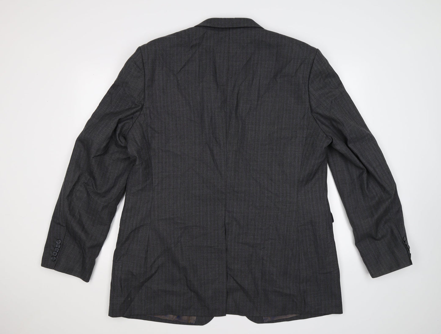 George Mens Grey Check  Jacket Suit Jacket Size 38