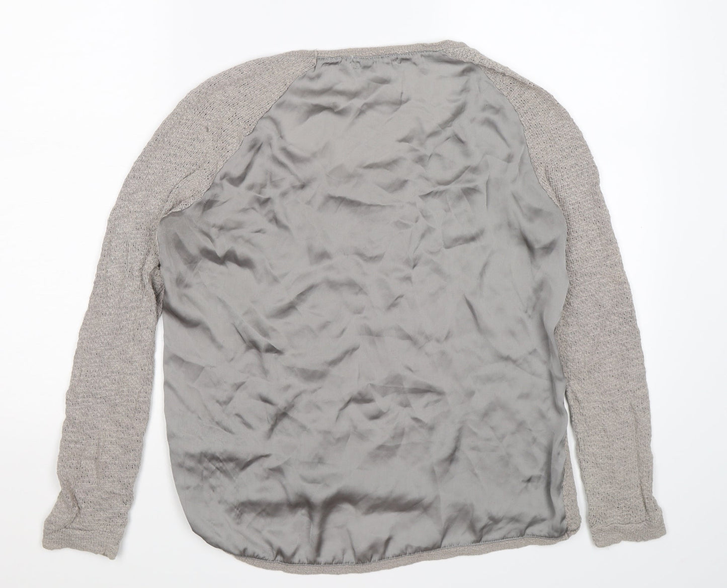 Cubus Womens Grey  Knit Pullover Jumper Size M  - satin back
