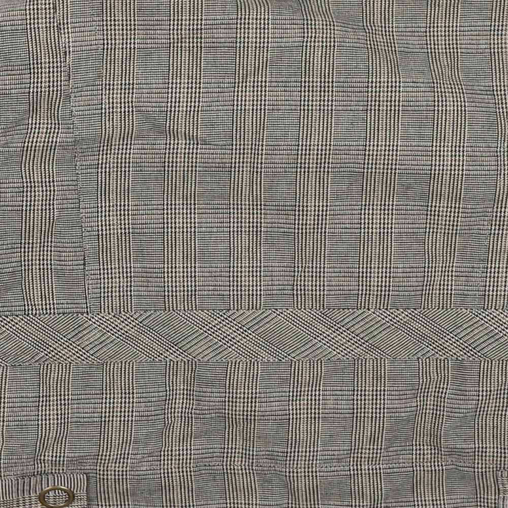 Moto Womens Grey Check Knit Jacket  Size 10