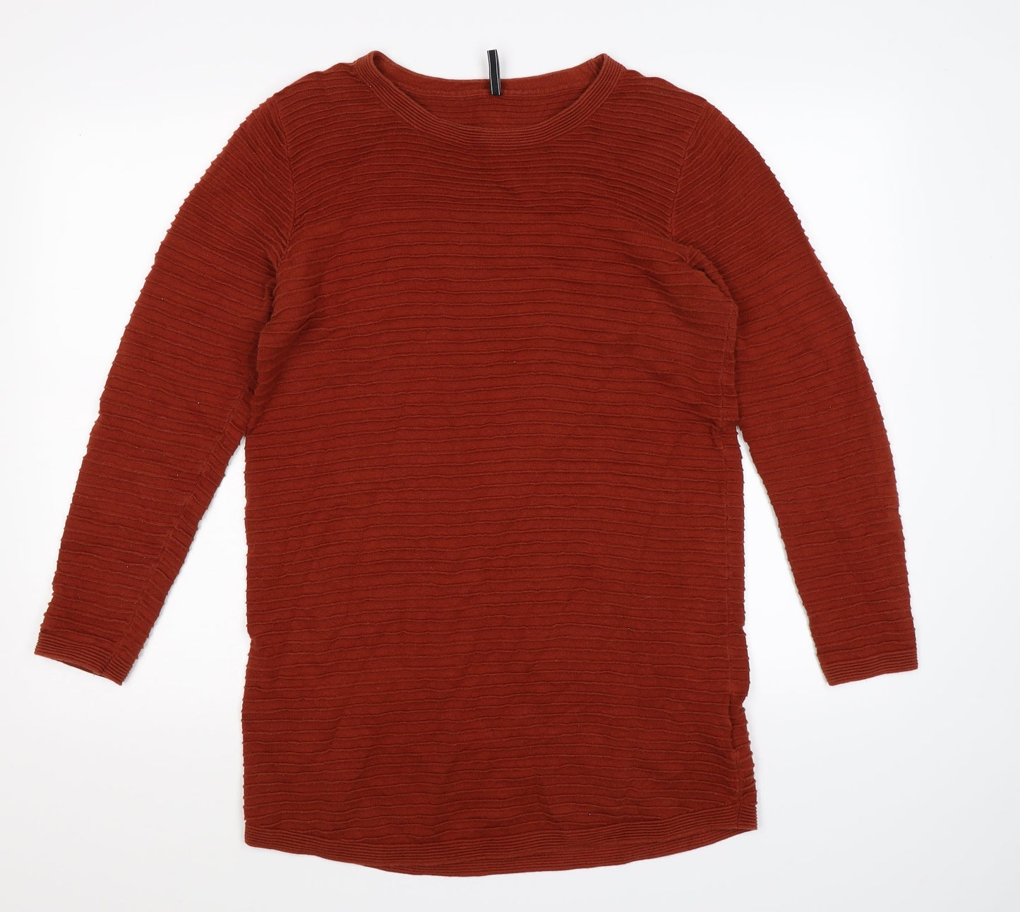 frequent Womens Brown Striped Knit Pullover Jumper Size M