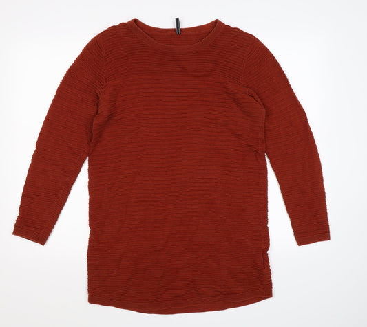 frequent Womens Brown Striped Knit Pullover Jumper Size M