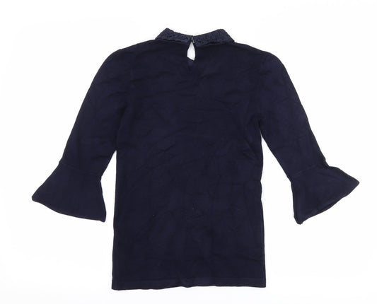 Warehouse Womens Blue   Basic T-Shirt Size 6