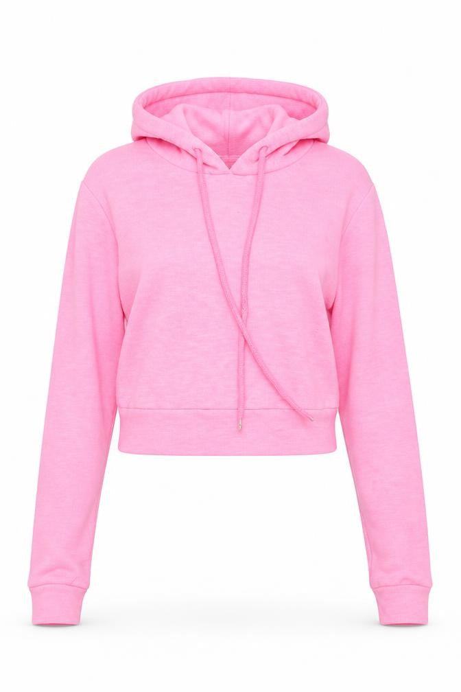 Front view of Select women’s pink pullover hoodie, size UK 6