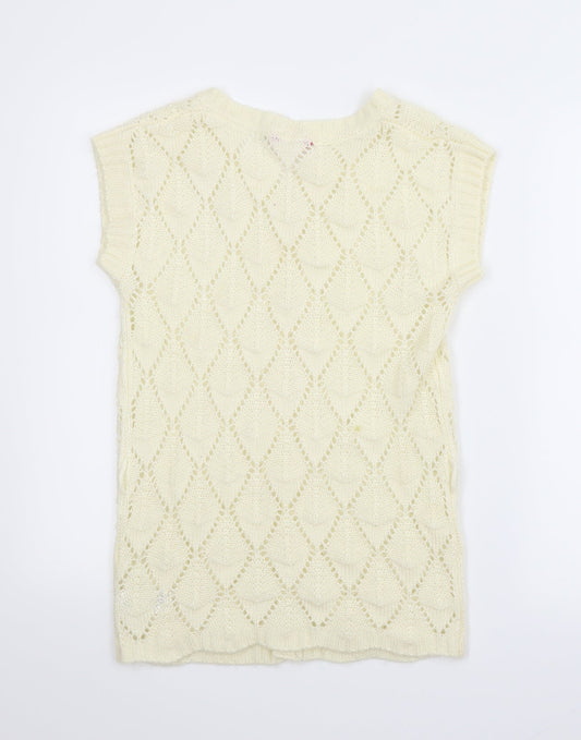 YD Girls Ivory   Cardigan Jumper Size 11-12 Years