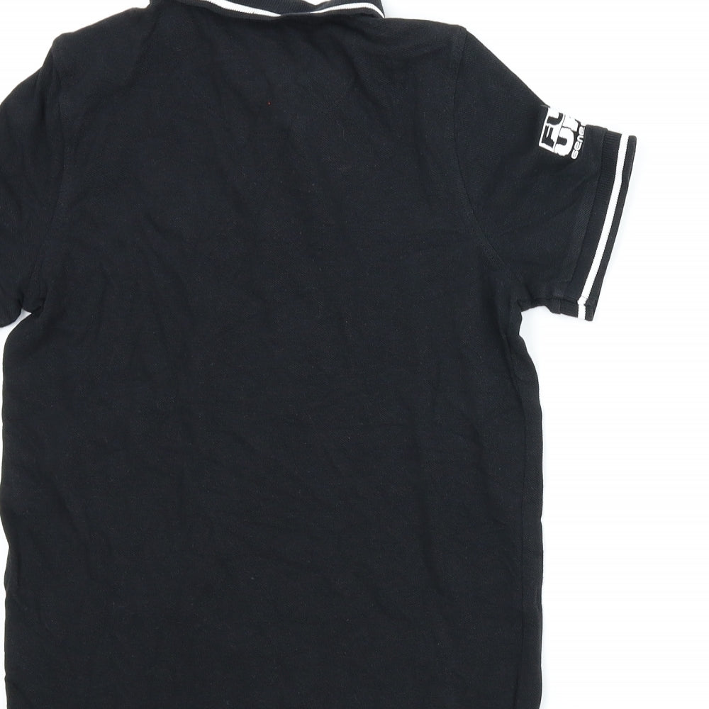 F&F Boys Black   Basic Polo Size 8-9 Years