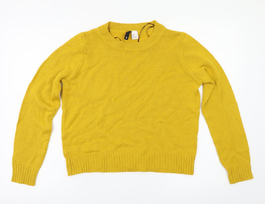 H&M Womens Yellow   Pullover Jumper Size S