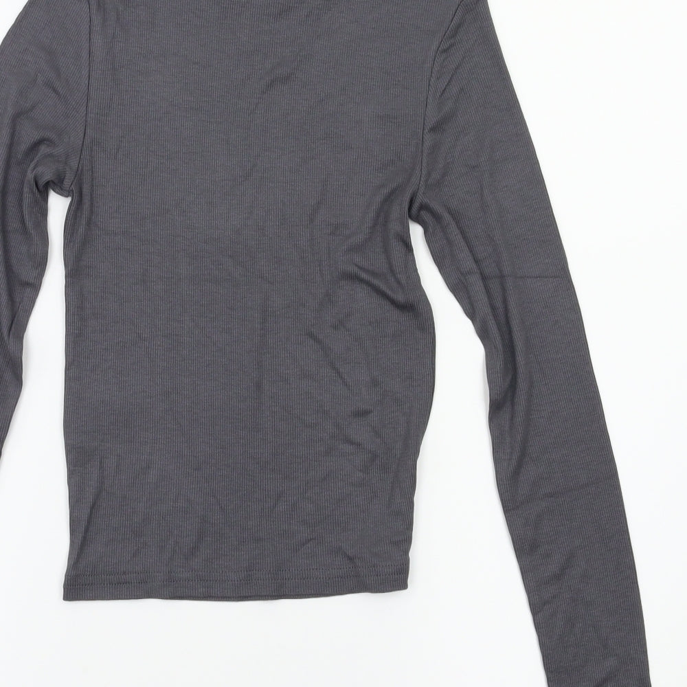 H&M Womens Grey   Basic T-Shirt Size XS