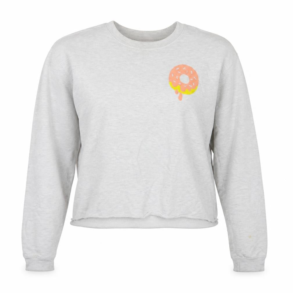 Front view of Awdis women’s grey jumper, size L