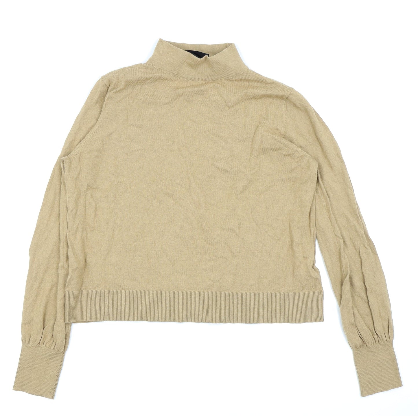 Topshop Womens Beige   Basic T-Shirt Size 12