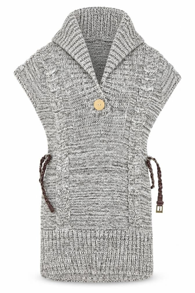 Front view of Pout women’s brown pullover hoodie, size M