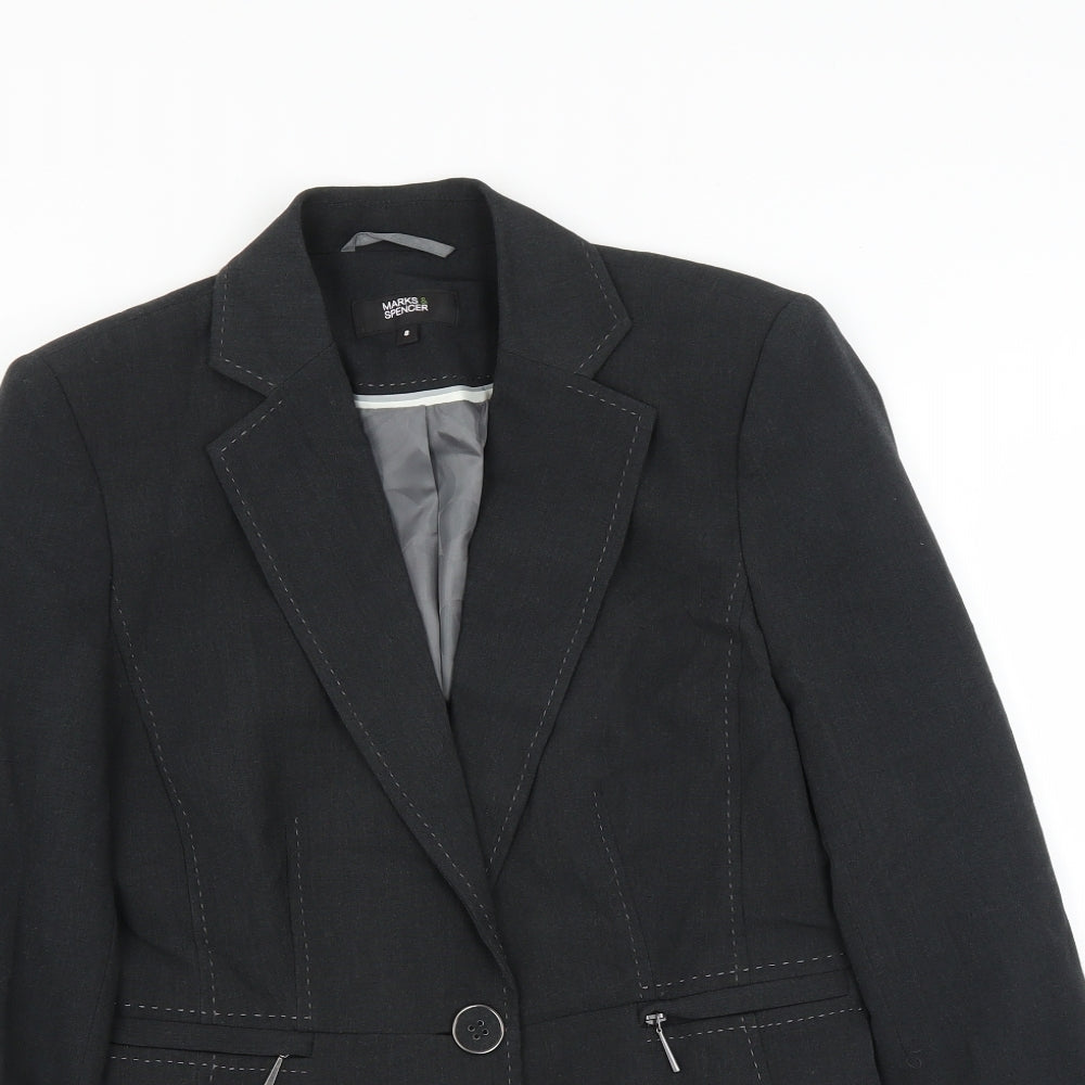 Marks and Spencer Womens Black   Jacket Suit Jacket Size 8
