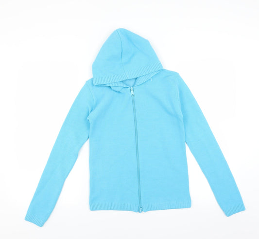 Glimpse Womens Blue   Full Zip Hoodie