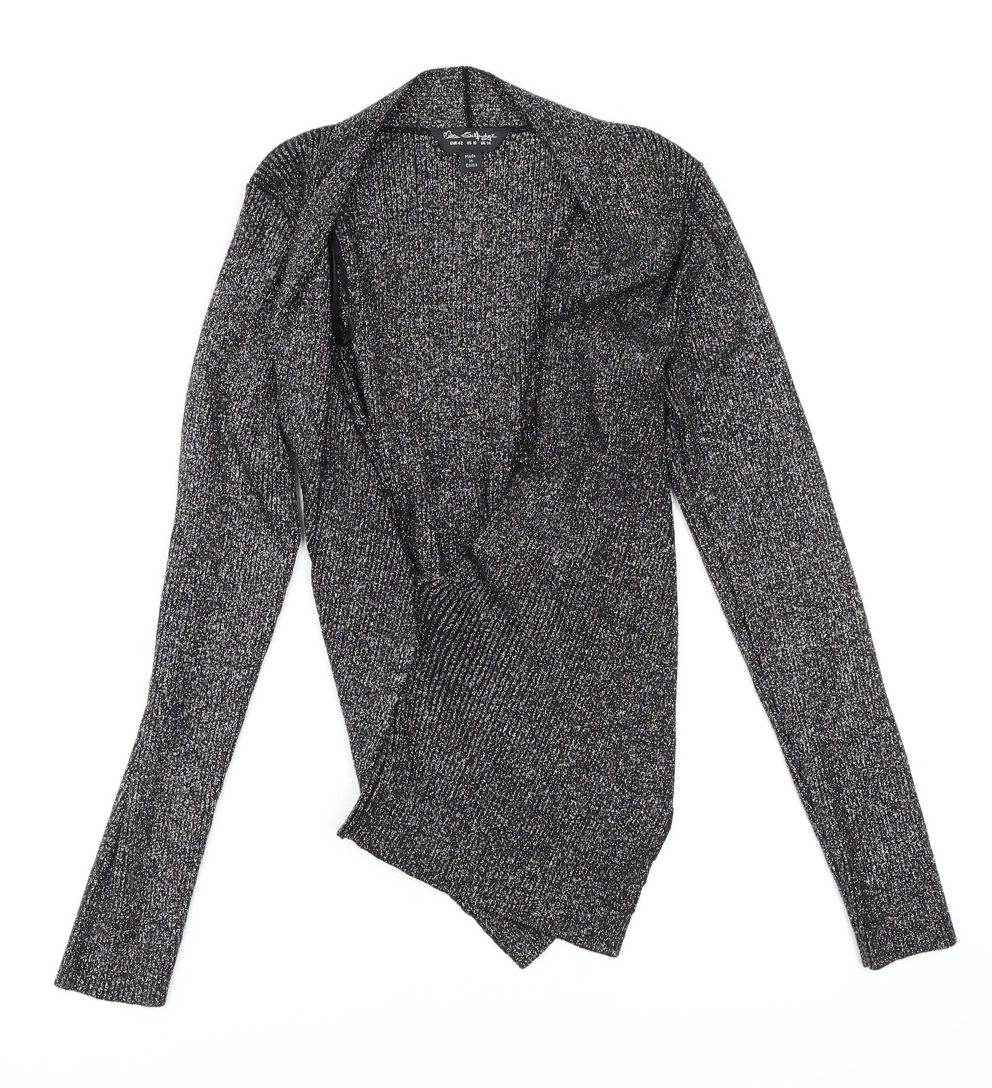 Miss Selfridge Womens Grey   Wrap Jumper Size 14