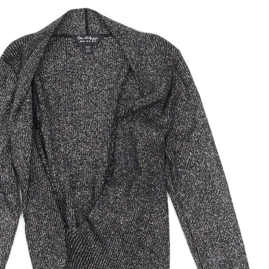 Miss Selfridge Womens Grey   Wrap Jumper Size 14