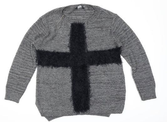 Miss Selfridge Womens Grey   Pullover Jumper Size 10