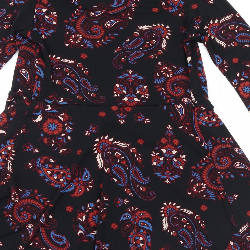 Pins & Needles Womens Black Geometric  Cardigan Jumper Size XS