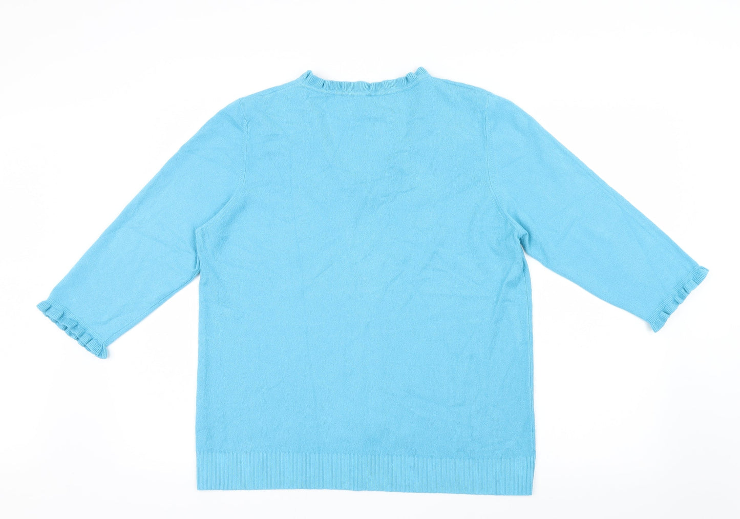 Per Una Womens Blue  Knit Pullover Jumper Size 20