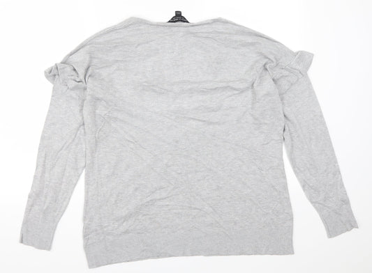 Dorothy Perkins Womens Grey   Pullover Jumper Size 18