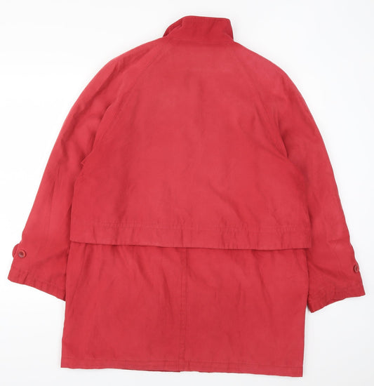 Marks and Spencer Womens Red   Overcoat Coat Size 14