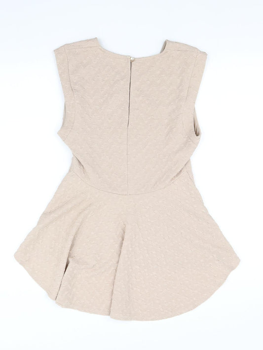 Miss Selfridge Womens Beige   Fit & Flare  Size 12