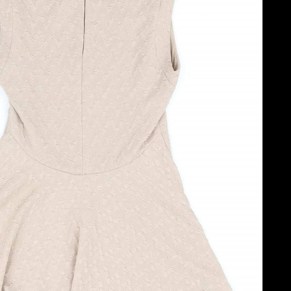 Miss Selfridge Womens Beige   Fit & Flare  Size 12