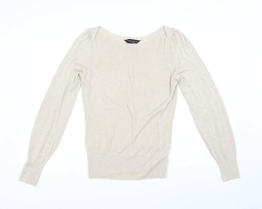 Dorothy Perkins Womens Beige   Pullover Jumper Size 14