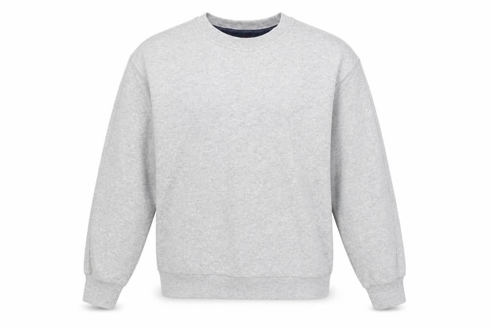 Front view of woodstate women’s grey jumper, size L
