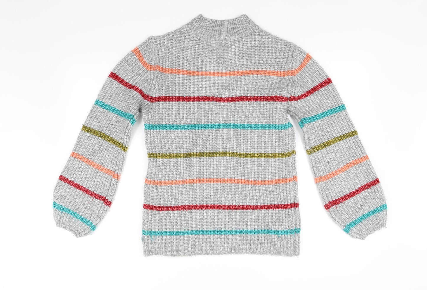 Papaya Womens Grey Striped  Pullover Jumper Size S