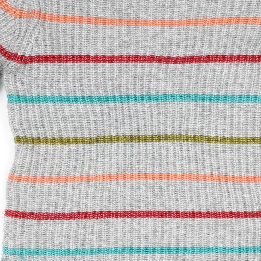 Papaya Womens Grey Striped  Pullover Jumper Size S