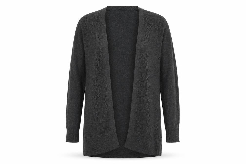 Front view of Gap women’s grey cardigan jumper, size XS
