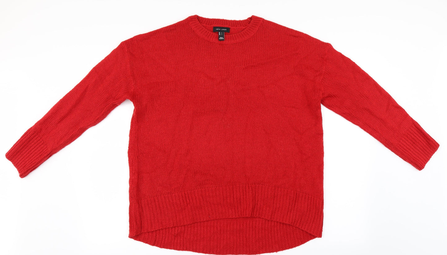 New Look Womens Red   Pullover Jumper Size L