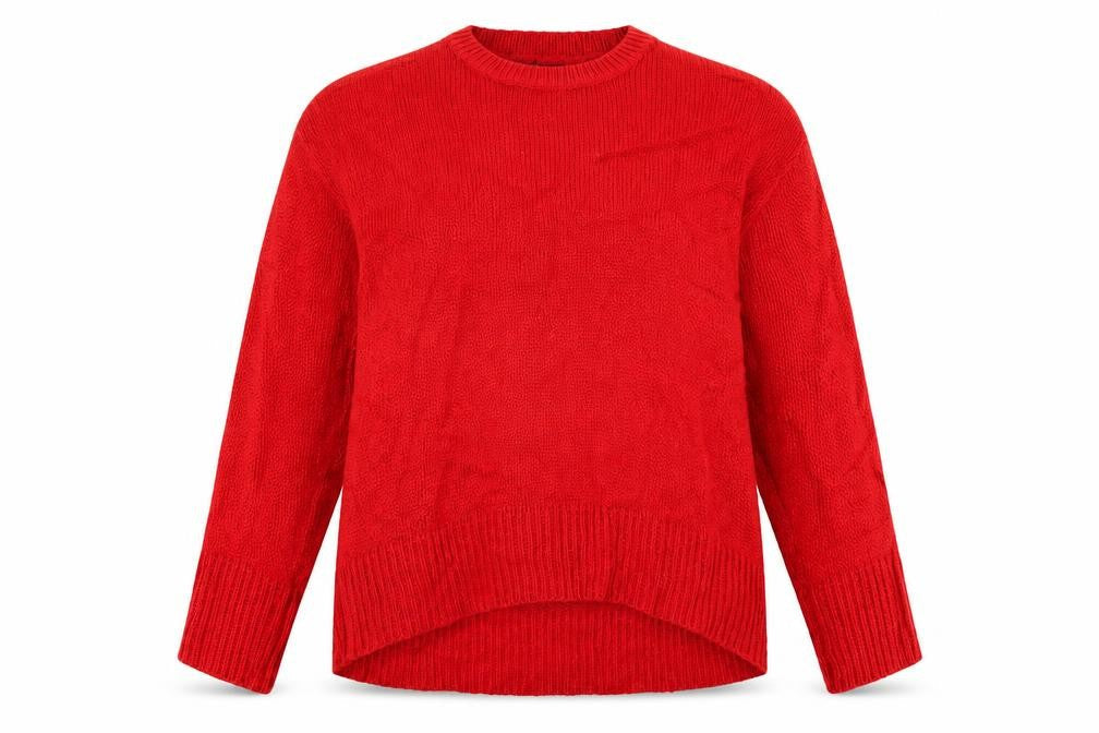 Front view of New Look women’s red jumper, size L
