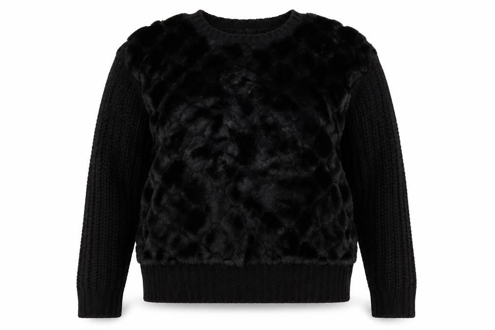 Front view of Topshop women’s black jumper, size S