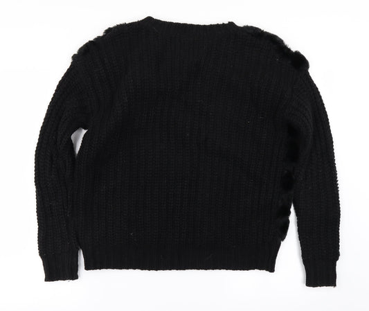Topshop Womens Black   Pullover Jumper Size S