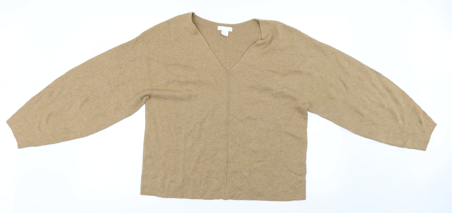 H&M Womens Beige   Pullover Jumper Size S