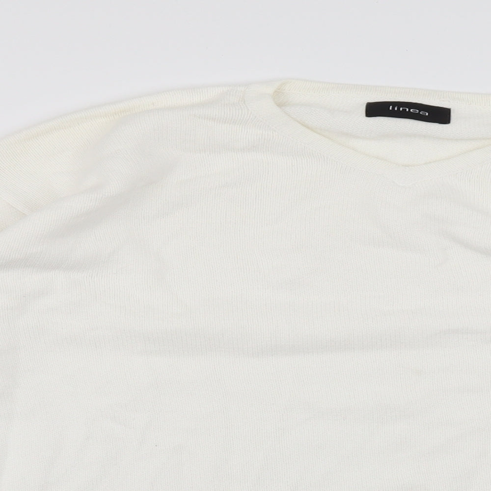 Linea Womens White   Pullover Jumper Size S