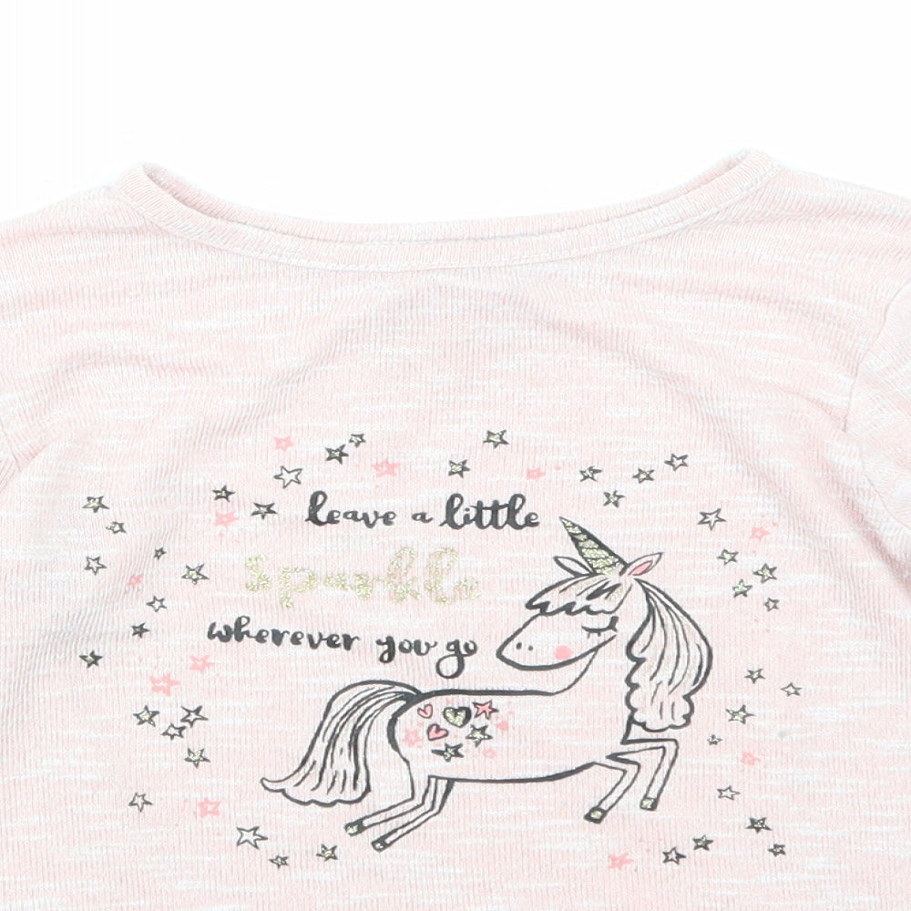 Primark Girls Pink   Basic T-Shirt Size 6-7 Years