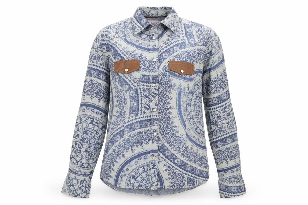 Front view of Poggio Woman women’s blue basic blouse, size UK 36