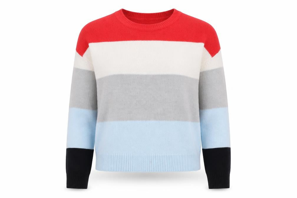 Front view of H&M women’s blue jumper, size XS