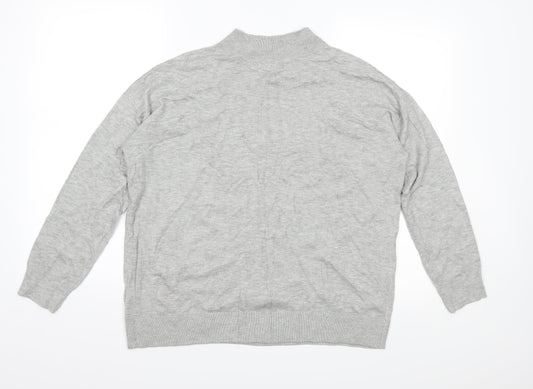 Marks and Spencer Mens Grey  Knit Pullover Jumper Size M