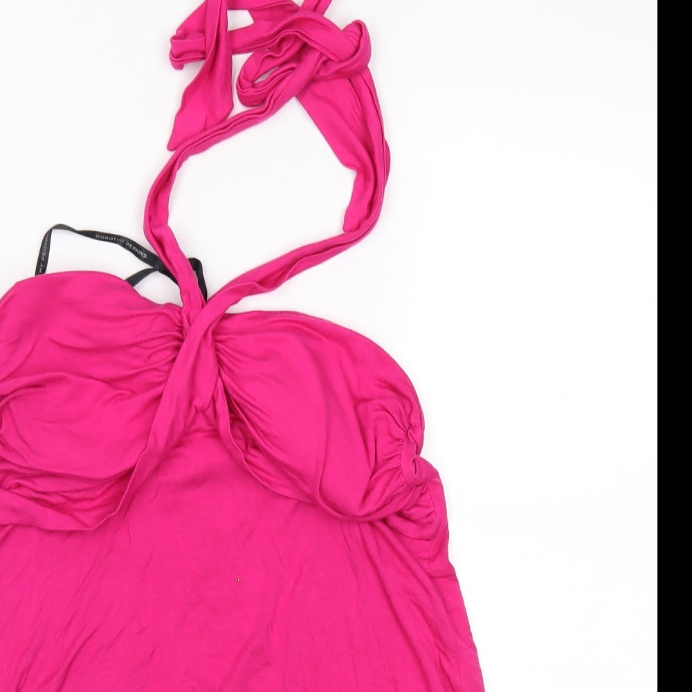 Dorothy Perkins Womens Pink  Jersey Basic Blouse Size 14