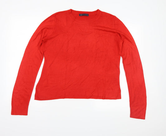 Marks and Spencer Womens Red  Knit Pullover Jumper Size 12