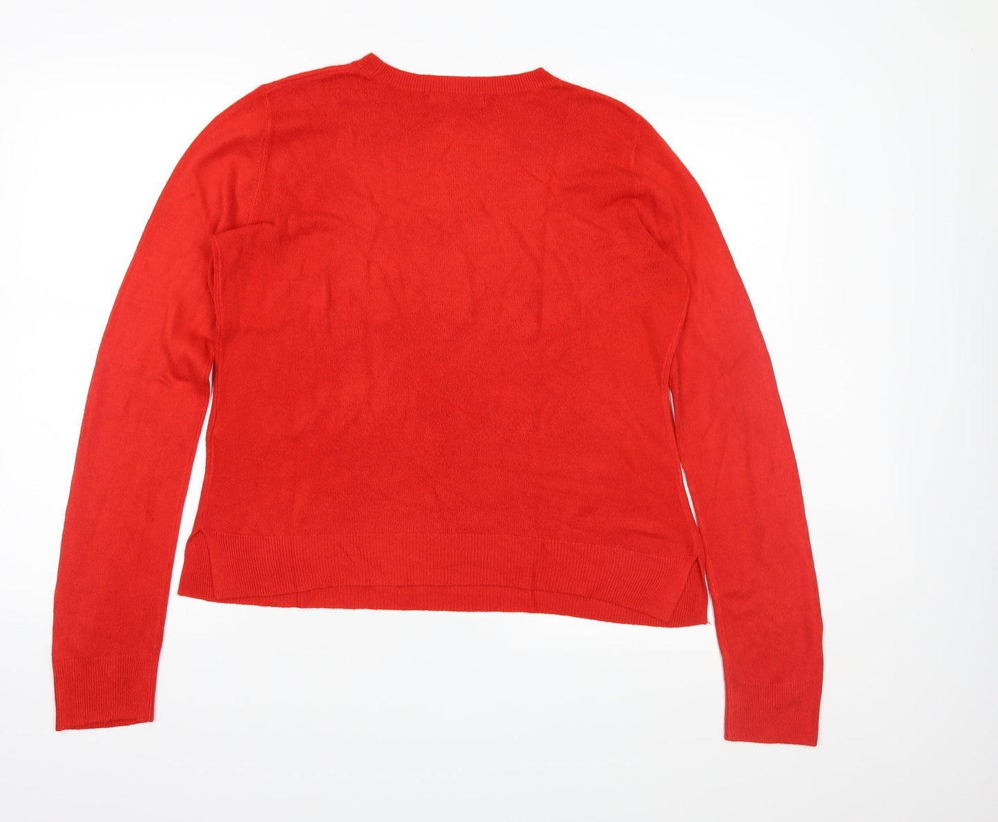 Marks and Spencer Womens Red  Knit Pullover Jumper Size 12