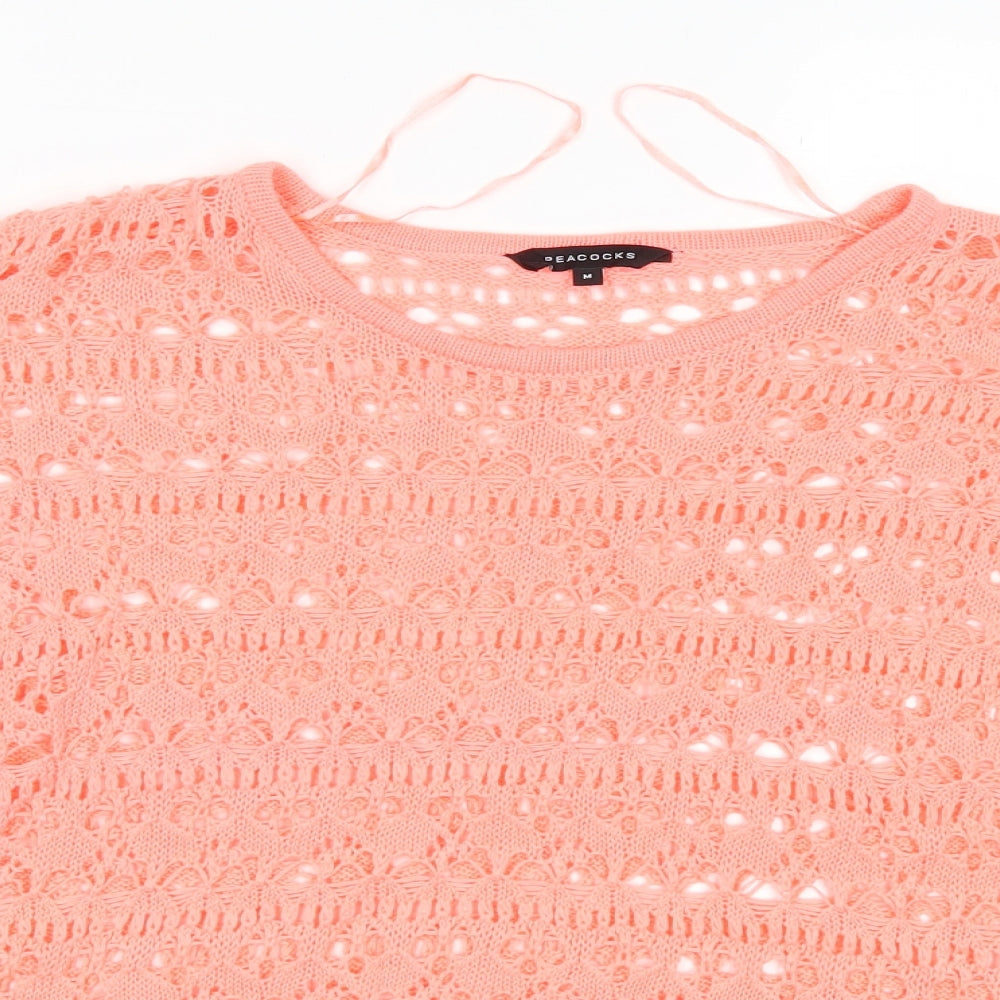 Peacocks Womens Orange  Knit Pullover Jumper Size M