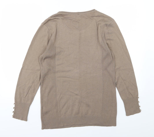Preworn Womens Brown  Knit Pullover Jumper Size 14