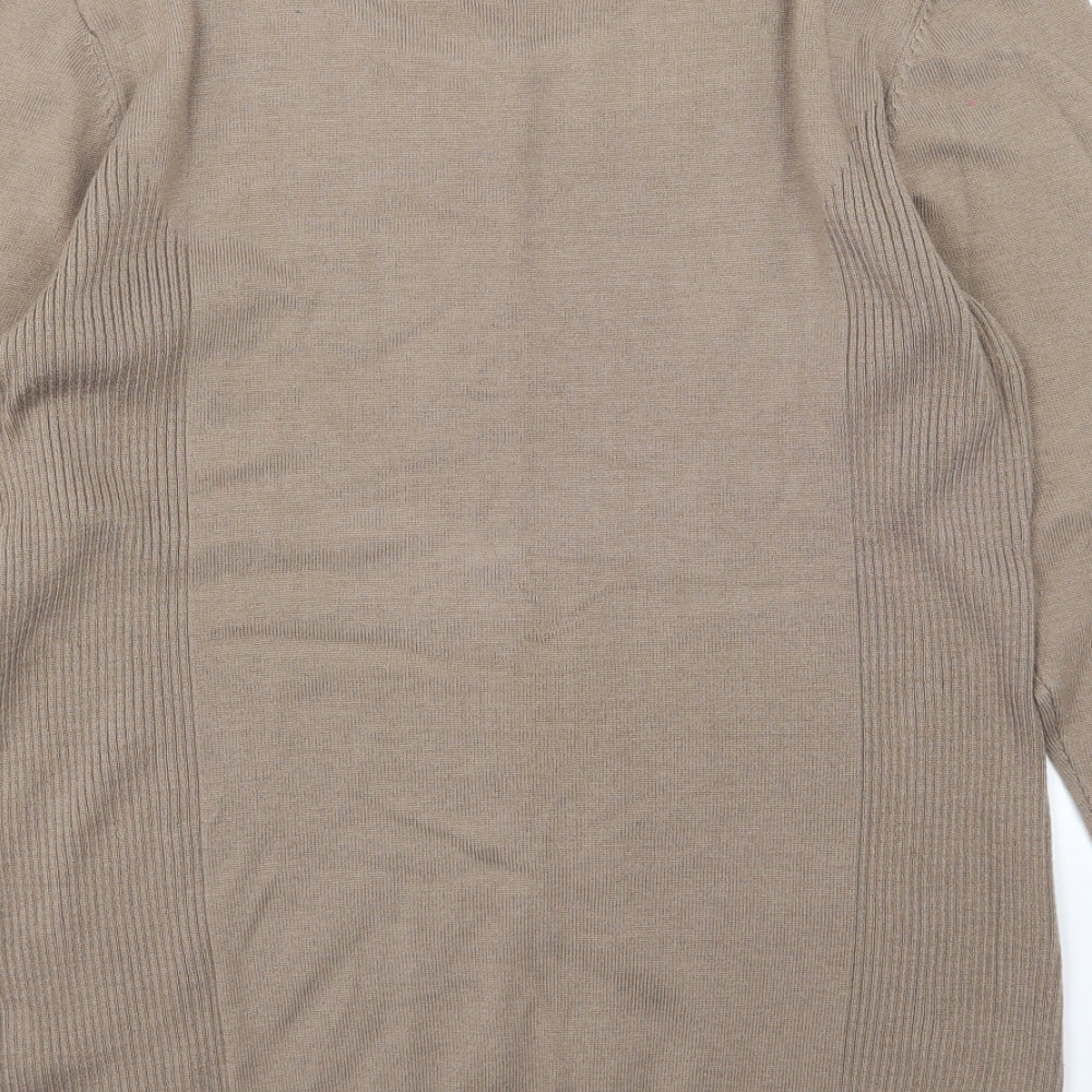 Preworn Womens Brown  Knit Pullover Jumper Size 14