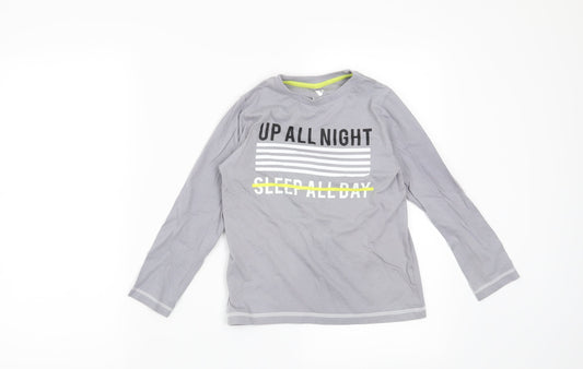 Very Boys Grey   Basic T-Shirt Size 7 Years  - up all night