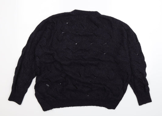Per Una Womens Purple  Knit Pullover Jumper Size 14  - Oversized