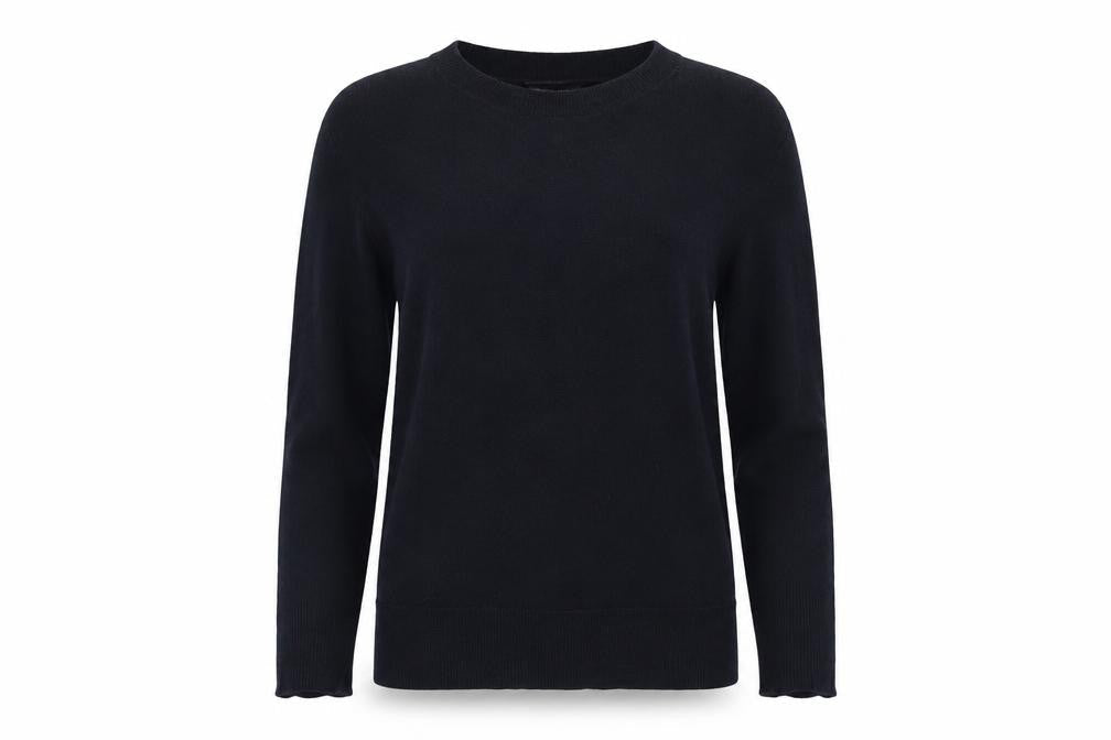 Front view of Dorothy Perkins women’s blue knit jumper, size UK 12