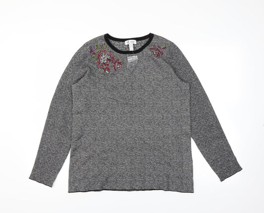 D&Co. Womens Grey   Pullover Jumper Size M